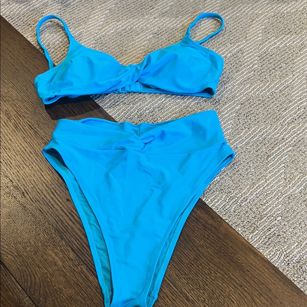 Aerie Vibrant Blue Bikini Set size small NEVER WORN